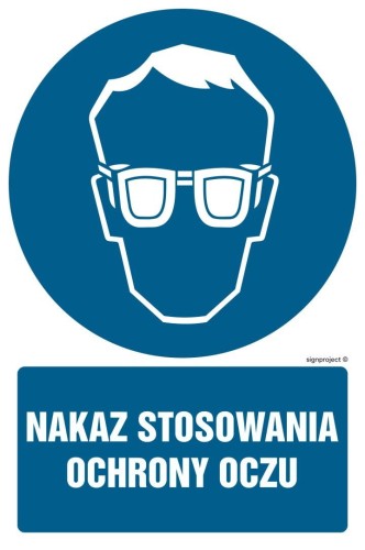 GL042 Nakaz stosowania ochrony oczu