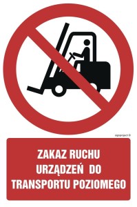 GC005 Zakaz ruchu urządzeń do transportu poziomego