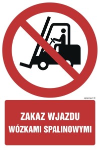 GC006 Zakaz wjazdu wózkami spalinowymi