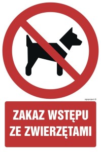 GC007 Zakaz wstępu ze zwierzętami