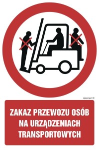 GC016 Zakaz przewozu osób na urządzeniach transportowych