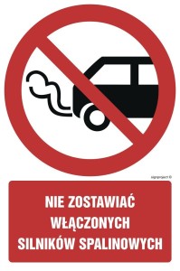 GC020 Nie zostawiać włączonych silników spalinowych