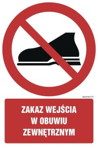 GC023 Zakaz wejścia w obuwiu zewnętrznym