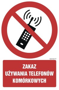 GC030 Zakaz używania telefonów komórkowych