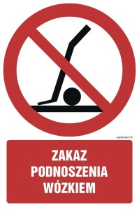 GC035 Zakaz podnoszenia wózkiem