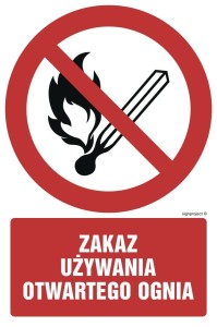 GC037 Zakaz używania otwartego ognia