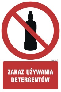 GC041 Zakaz używania detergentów
