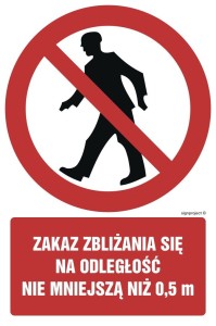 GC046 Zakaz zbliżania się na odległość nie mniejszą niż 0.5 m
