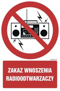 GC048 Zakaz wnoszenia radioodtwarzaczy