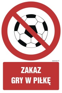 GC049 Zakaz gry w piłkę