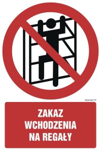 GC059 Zakaz wchodzenia na regały