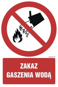 GC090 Zakaz gaszenia wodą
