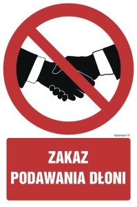 GC091 Zakaz podawania dłoni