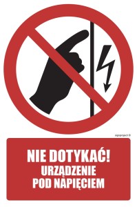 GC063 Nie dotykać urządzenie pod napięciem