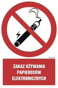 GC079 Zakaz używania papierosów elektronicznych