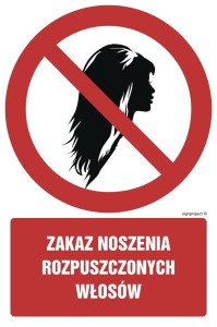 GC085 Zakaz noszenia rozpuszczonych włosów