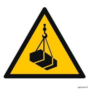 GD015 Ostrzeżenie przed wiszącym ciężarem (wiszącymi przedmiotami)