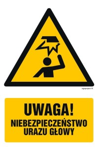 GF017 Uwaga - niebezpieczeństwo urazu głowy