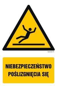 GF019 Niebezpieczeństwo poślizgnięcia się