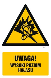 GF028 Uwaga - wysoki poziom hałasu