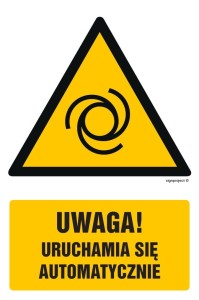 GF034 Uwaga! Uruchamia się automatycznie