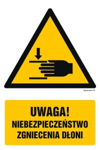 GF039 Uwaga! Niebezpieczeństwo zgniecenia dłoni