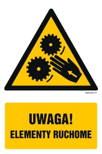 GF046 Uwaga ruchome elementy