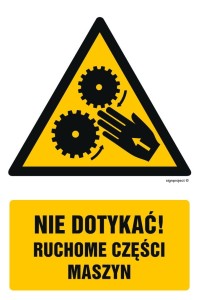 GF075 Nie dotykać! Ruchome części maszyny