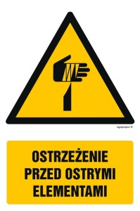GF077 Ostrzeżenie przed ostrymi elementami