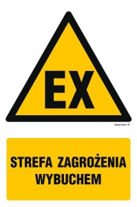 GF080 Uwaga! Niebezpieczeństwo wybuchu Materiały wybuchowe