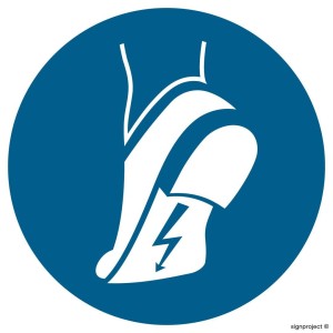 GJ032 Nakaz stosowania obuwia antystatycznego