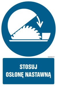 GL014 Stosuj osłonę nastawną