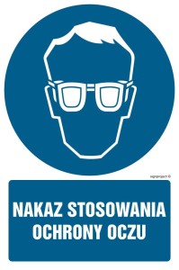 GL042 Nakaz stosowania ochrony oczu