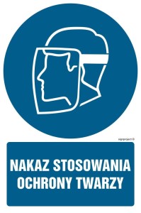 GL043 Nakaz stosowania ochrony twarzy