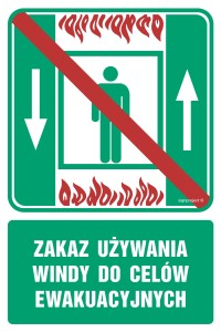 AC049 Zakaz używania windy do celów ewakuacyjnych