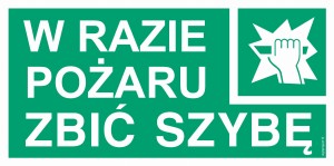 AC040 W razie pożaru zbić szybę