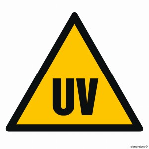 GE023 Uwaga! Promieniowanie ultrafioletowe