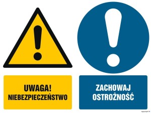 GM017 Uwaga niebezpieczeństwo Zachowaj ostrożność