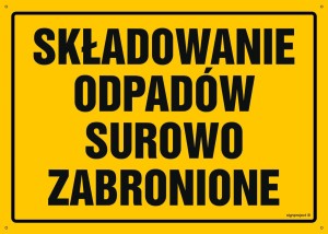 OA033 Składowanie odpadów surowo zabronione