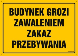 OA057 Budynek grozi zawaleniem - zakaz przebywania
