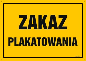OA095 Zakaz plakatowania