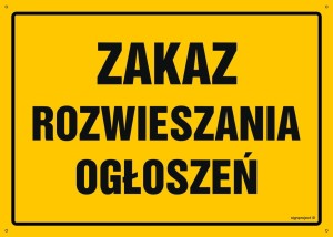 OA096 Zakaz rozwieszania ogłoszeń