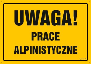 OA101 Uwaga! Prace alpinistyczne
