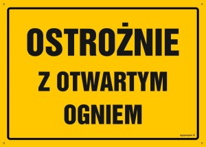 OA140 Ostrożnie z otwartym ogniem