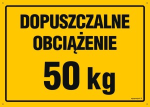 OA148 Dopuszczalne obciążenie 50 kg