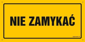 OA188 Nie zamykać