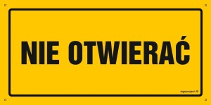 OA189 Nie otwierać