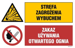 OI036 Strefa zagrożenia wybuchem, Zakaz używania otwartego ognia