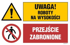 OI039 Uwaga! roboty na wysokości, Przejście zabronione