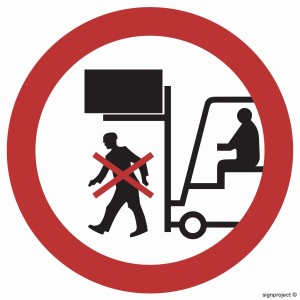 GB036 Zakaz przebywania pod ciężarem